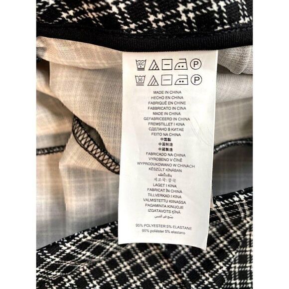 ‎Michael Kors Cropped Pants Black/White Check-Print - Picture 7 of 10